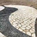 铜川 黄金麻冰裂纹地铺石工地铺装案例