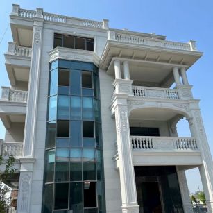 铜川 白麻花岗岩别墅外墙干挂效果展示