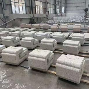 铜川 白麻花岗岩异形加工-石凳，坐凳