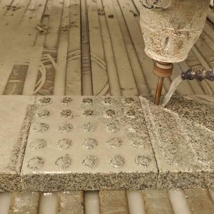 铜川 芝麻白花岗岩石材盲人石、盲道石、盲点石