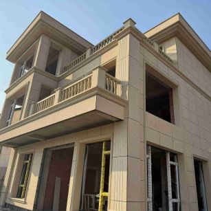 铜川 黄金麻花岗岩石材荔枝面外墙干挂效果展示