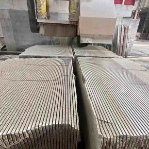 铜川 车间生产日常，黄金麻白麻花岗岩