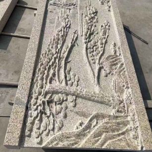 铜川 黄金麻雕刻板浮雕迎客松