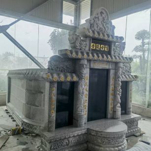 铜川 芝麻白墓碑效果展示图