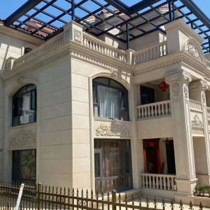 铜川 黄金麻花岗岩荔枝面别墅外墙干挂