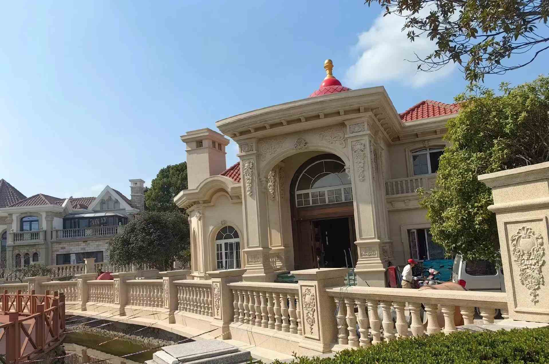 铜川 黄金麻花岗岩欧式别墅