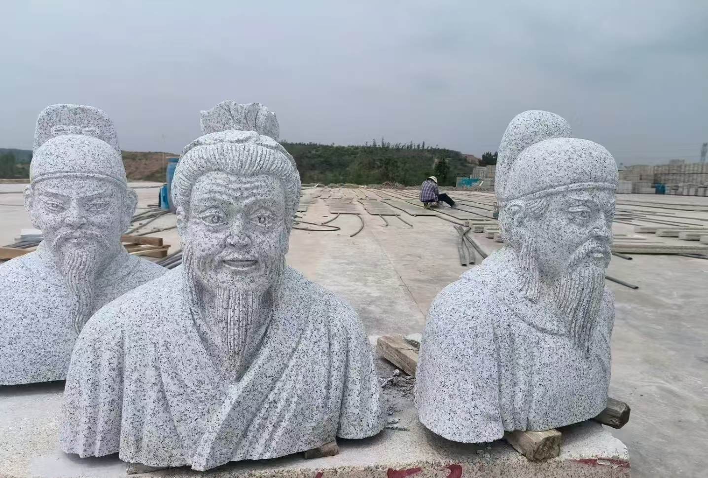 铜川 白麻花岗岩石材人物立体雕刻