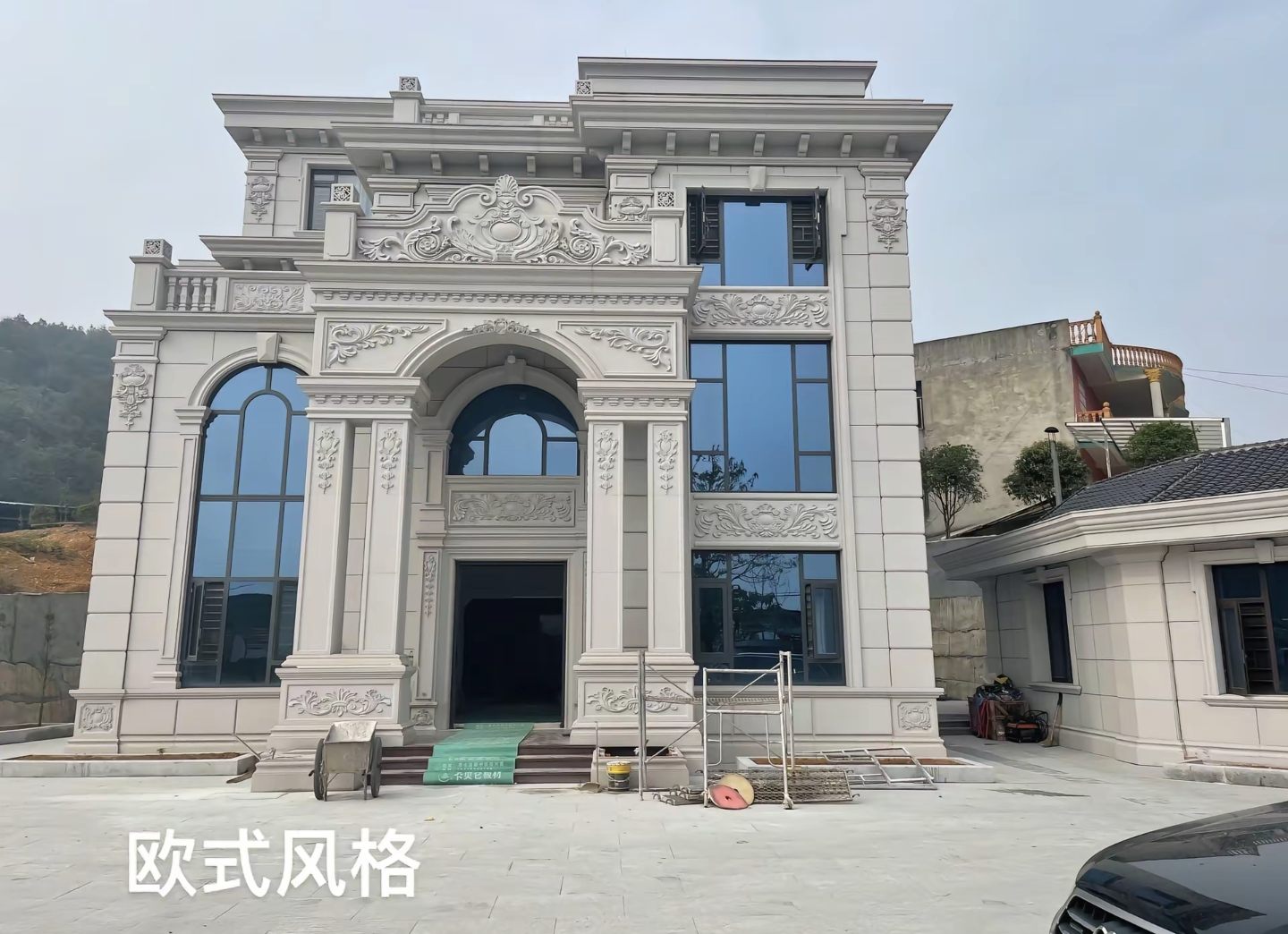 铜川 白麻花岗岩别墅外墙干挂