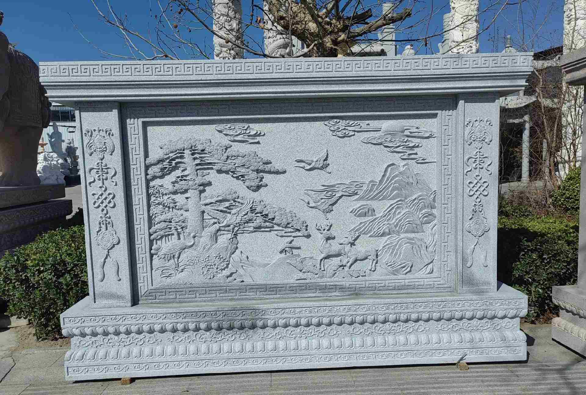 铜川 芝麻白大型照壁，屏风，影壁