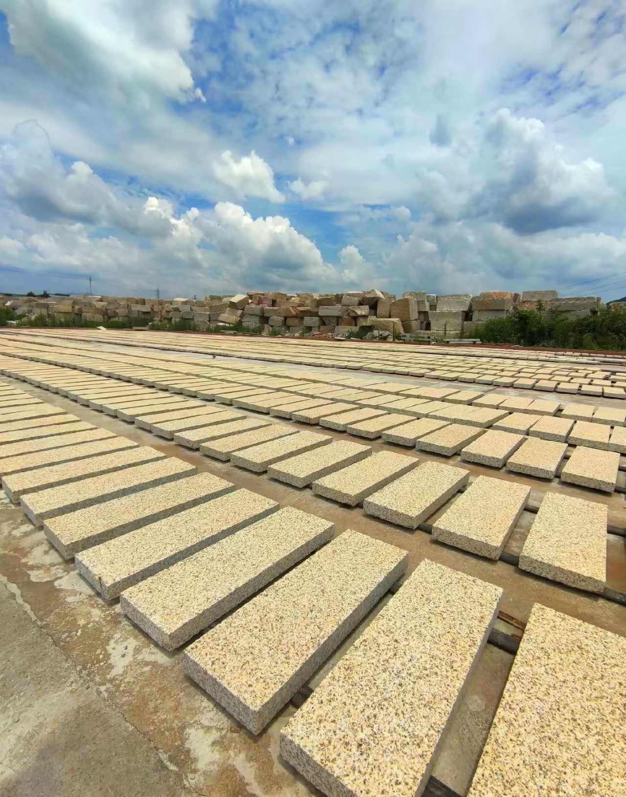 铜川 黄金麻荔枝面花岗岩石材地铺石防护中