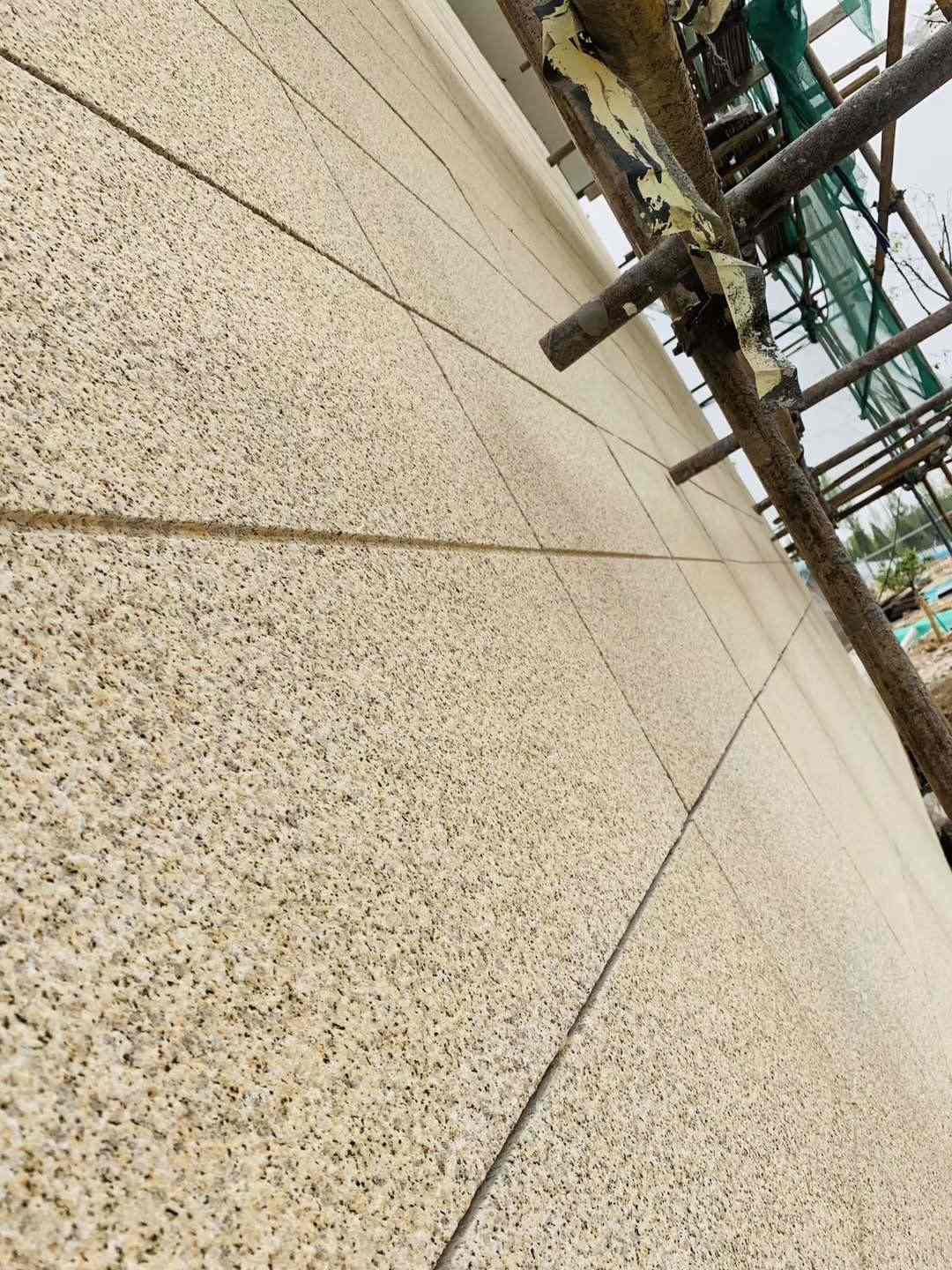 铜川 黄金麻花岗岩荔枝面外墙干挂石材效果示例