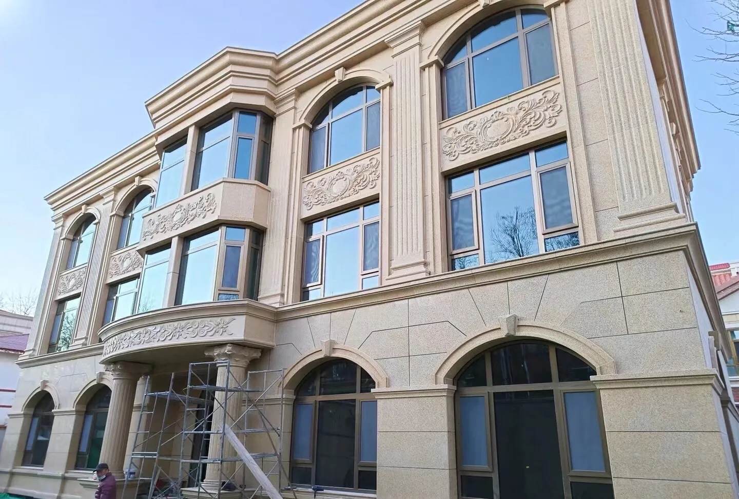 铜川 黄金麻花岗岩别墅外墙干挂